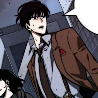 🗯 Anime, Hombre, Traje, Personaje, Morena, Sudor telegram sticker