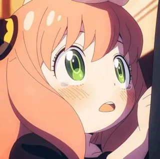 🍣 Anya Forger Spy x Family anya forger, spy x family, anime, lindo, llorando, ojos whatsapp sticker