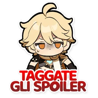 🤬 TAGGATE
GLI SPOILER charakter, text, sticker, taggate, spoiler telegram sticker