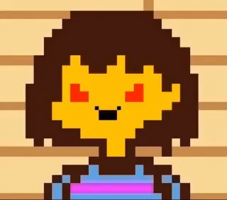 😈 Frisk Undertale Video game, Pixel art, Karakter, Sprite, Frisk telegram sticker