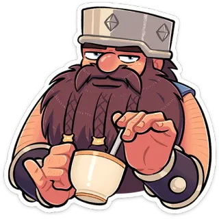 ⭐ zwerg, fantasy, trank, charakter, bärtig, cartoon, kunst telegram sticker
