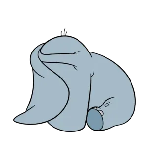 🙈 Dumbo disney, cartoon, elephant, cute, dumbo telegram sticker