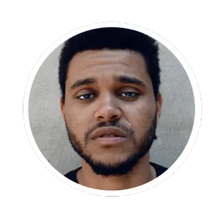 😭 The Weeknd Sänger, Musiker, Promi, Porträt whatsapp sticker
