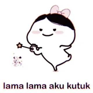 🦋 lama lama aku kutuk Cartoon, Niedlich, Magie, Schleife, Mädchen whatsapp sticker