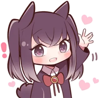 🙋 Chibi, Anime, Manga, Cartoon, Süß, Kawaii, Animation, Gruß telegram sticker