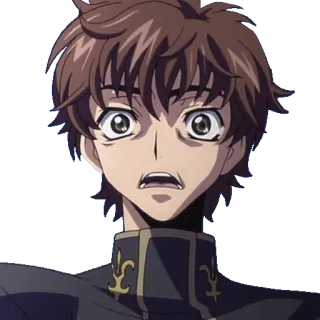 😖 Lelouch Lamperouge Code Geass anime, character, lelouch, code geass, shocked, surprised telegram sticker