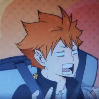 😨 Hinata Shoyo Haikyuu!! Anime, Haikyuu, Hinata Shoyo, Vôlei, Shonen, Mangá telegram sticker