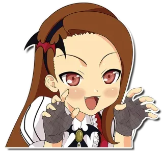 🙂 Аниме, Милый, Мультфильм, Девочка, Хэллоуин, Вампир telegram sticker