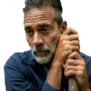 🤔 Negan The Walking Dead The Walking Dead, Negan, Jeffrey Dean Morgan, AMC, Série de TV, Apocalipse, Zumbi telegram sticker