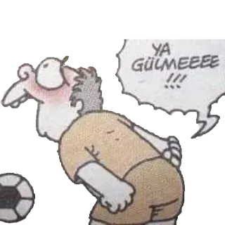 😳 YA GÜLMEEEEE!!! 만화, 축구, 만화책, 미식축구, 캐릭터 telegram sticker