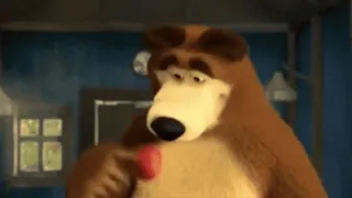 🎂 Bear Masha and the Bear Cartoon, Bär, Mascha und der Bär, Animation telegram sticker