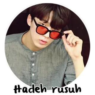 😑 Hadeh rusuh osoba, okulary, na luzie, wyraz, portret whatsapp sticker