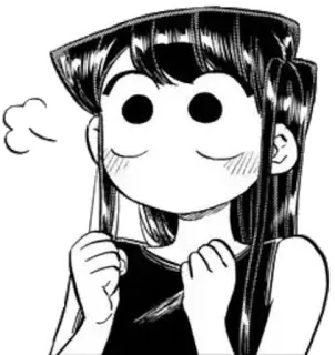 ☺️ Komi Shouko Komi Can't Communicate Anime, Mangá, Komi Can't Communicate, Komi Shouko, Fofa, Garota, Expressão whatsapp sticker
