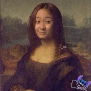 😫 JS_BK Mona Lisa, Parodia, Arte, Pintura, Gracioso whatsapp sticker