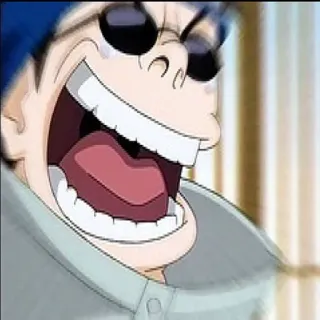 😂 anime, cartoon, laughter, smile, glasses, happy, beanie, funny telegram sticker