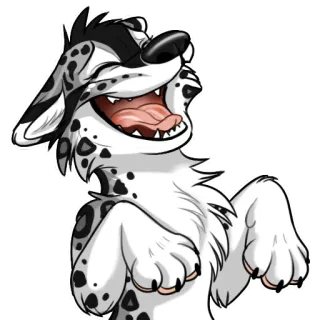 😂 cão, rindo, animal, desenho animado, feliz telegram sticker