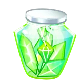 ❤️ pozione, verde, cristallo, barattolo, magia, fantasy telegram sticker