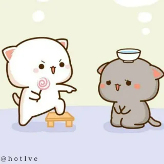 😾 cats, cute, lollipop, cartoon telegram sticker