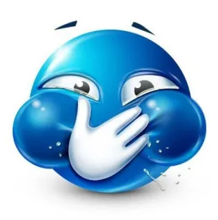 💀 Emoji, Blau, Gesicht, Lachen, Ausdruck whatsapp sticker