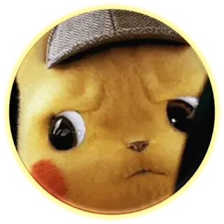 😳 Pikachu Detective Pikachu pokemon, detetive, pikachu, filme, cinema, desenho animado, amarelo telegram sticker
