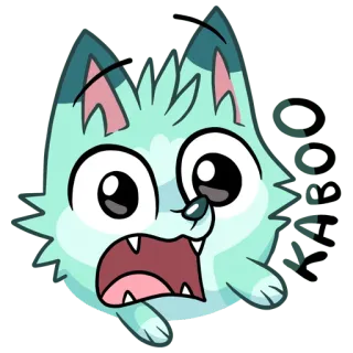 😡 Oh no choqué, dessin animé, peur, effrayé, surprise telegram sticker