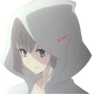 🙂 E=mc^2 Аниме, Худи, Девушка, Наука, Уравнение, E=mc^2 telegram sticker