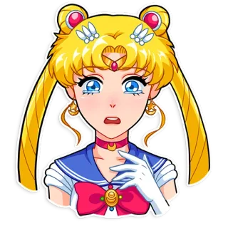 😢 Sailor Moon anime, cartoon, sailor moon, magic, fighting, girl, teen telegram sticker