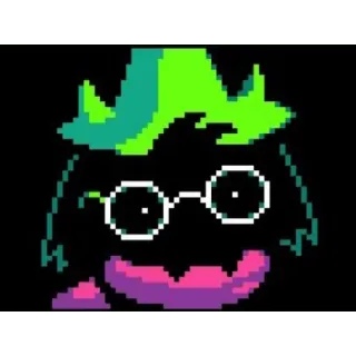 😮 Ralsei Deltarune cabra, mago, lindo, pixel art, videojuego, personaje telegram sticker
