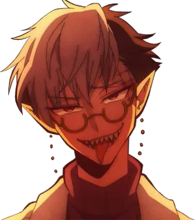 🤪 Anime, Démon, Langue, Lunettes telegram sticker