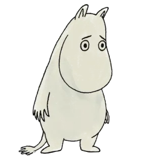 🙁 Moomin Moomin, Dibujos animados, Mono, Personaje telegram sticker