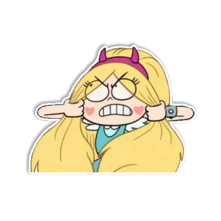 😡 Star Butterfly Star vs. the Forces of Evil การ์ตูน, อนิเมชั่น, ผมบลอนด์, รายการทีวี, ตัวละคร, เวทมนตร์ telegram sticker
