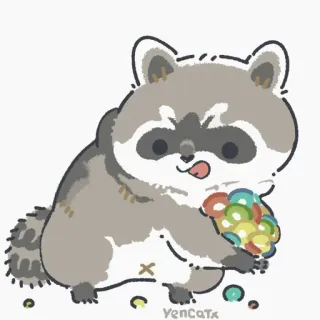 Еноты telegram stickers