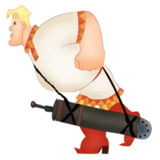 😠 Kreskówka, Siłacz, Podnoszenie ciężarów, Folklor, Rosyjski, Sportowiec telegram sticker