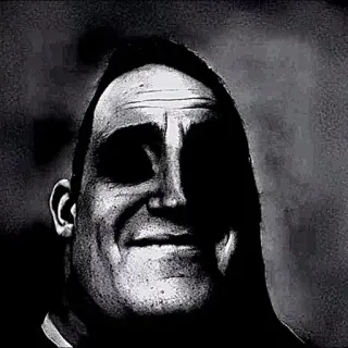 🤨 Horror, Przerażający, Niepokojący, Mroczny, Skala szarości, Zniekształcenie obrazu telegram sticker