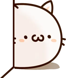 😗 kucing, kawaii, imut, binatang, stiker telegram sticker