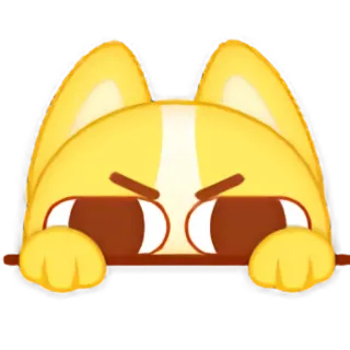 🐶 zły, kot, słodki, kreskówka, zwierzę, naklejka telegram sticker