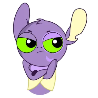 😒 漫画, イラスト, 紫, モンスター, エイリアン, キャラクター, 可愛い telegram sticker