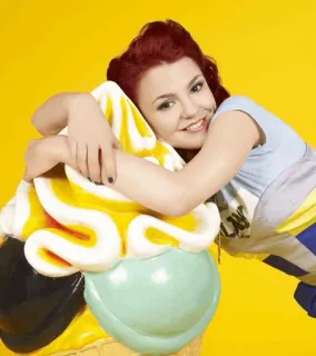 ➰ ice cream, woman, happy, smile, food telegram sticker