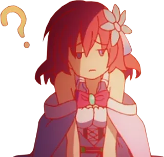 ❓ Anime, Pregunta, Pensando, Confundido, Personaje, Kawaii whatsapp sticker