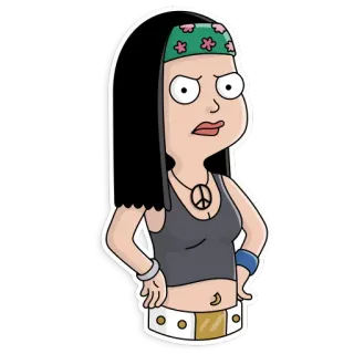 😠 Hayley Smith American Dad! Мультфильм, Хейли, Мир, Хиппи whatsapp sticker
