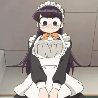 💈 Komi Shouko Komi Can't Communicate Аниме, Komi Can't Communicate, Горничная, Коми Сёко, Милая, Манга telegram sticker