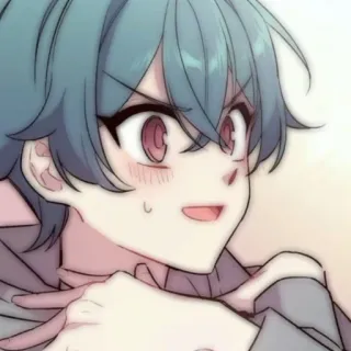 💬 Chico anime, Dibujo animado, Personaje, Ilustración telegram sticker