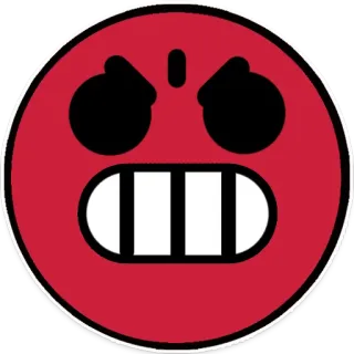 🤬 arrabbiato, emoji, faccia, rosso, cartone animato, aggressività, frustrazione telegram sticker