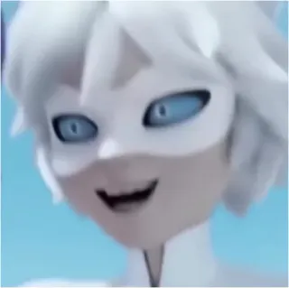 🤡 Chat Blanc Miraculous: Tales of Ladybug & Cat Noir 白猫, 瓢虫少女, 黑猫, 超级英雄, 动漫 whatsapp sticker