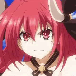 🔥 anime, angry, red hair, girl telegram sticker