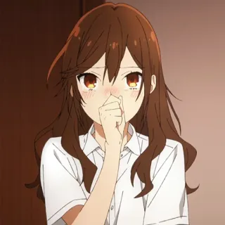 📚 anime, garota, corando, fofa telegram sticker