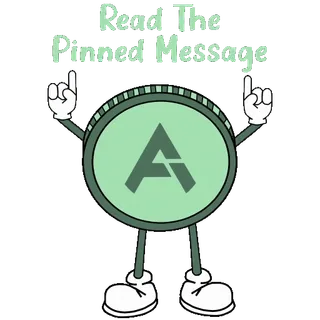📌 Read The Pinned Message moeda, mensagem, fixado, notificação, lembrete whatsapp sticker