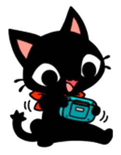 🎮 gato, jogo, animal, fofo, kawaii, desenho animado, digital telegram sticker