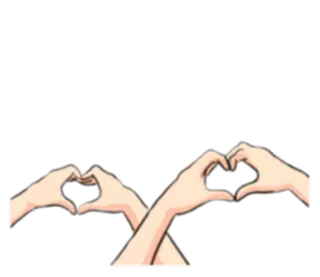 💕 manos, corazón, amor, gesto, dedos, relación telegram sticker