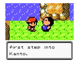 🙄 first step into Kanto. video game, pokemon, kanto, adventure telegram sticker